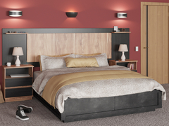 DOR000002 - COMBO RESPALDO DE CAMA + 2 MESAS DE LUZ CON CAJONES - 3001 x2 - comprar online