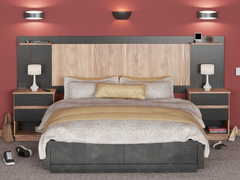 DOR000002 - COMBO RESPALDO DE CAMA + 2 MESAS DE LUZ CON CAJONES - 3001 x2 - tienda online