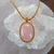 Imagem do Colar Quartzo Rosa em Macramê