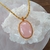 Colar Quartzo Rosa em Macramê - Natupyar Cristais e Artes