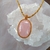 Colar Quartzo Rosa em Macramê - comprar online