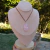 Colar Quartzo Rosa Facetado com Fecho de Prata