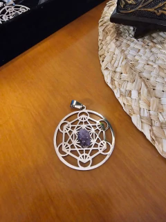 Dije Metatron con amatista