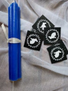 Vela Alquímica Larga Azul - Fuente de Libertad y Protección