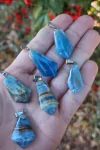 Dije Diamante de Ónix Azul Cielo