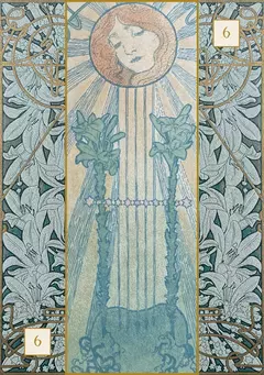 CARTAS DEL ORACULO ALFONS MUCHA DE LO SCARABEO ORIGINALES IMPORTADAS ITALIANAS ART NOUVEAU
