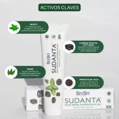 Pasta Dental Sudanta Sri Sri Sin Flúor (Gel Menta) - comprar online