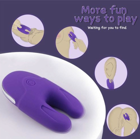 VIBRADOR PINZAS RECARGABLE USB 7 FUNCIONES 9CM X 5CM