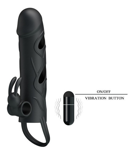 Funda doble vibrador Y Extensión Extiende 2Cm - 14Cm X 3Cm Silicona