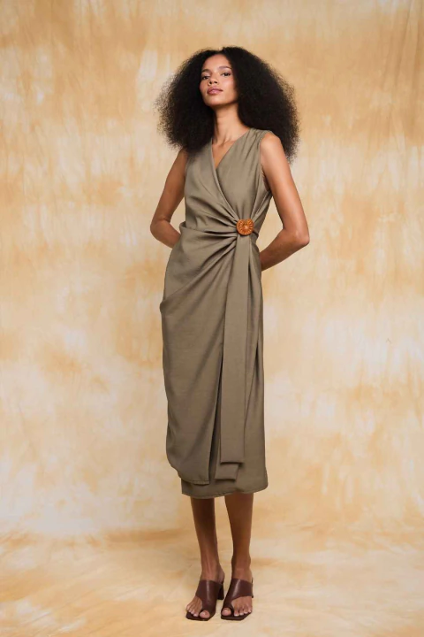 Vestido Vale Envelope Verde