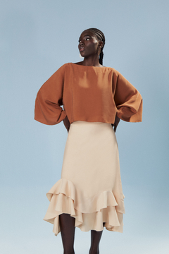Blusa Balão Marrom