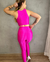 Conjunto Canelado de Compressão | Pink - comprar online