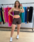 Conjunto Shorts Canelado de Compressão | Pêssego + Cacau - comprar online