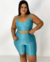 Conjunto Shorts Canelado de Compressão | Azul Caribe - comprar online