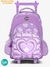 MOCHILA C/CARRO FOOTY 18 PULGADAS - / LUZ LED / SUPER HEART / LILA - comprar online