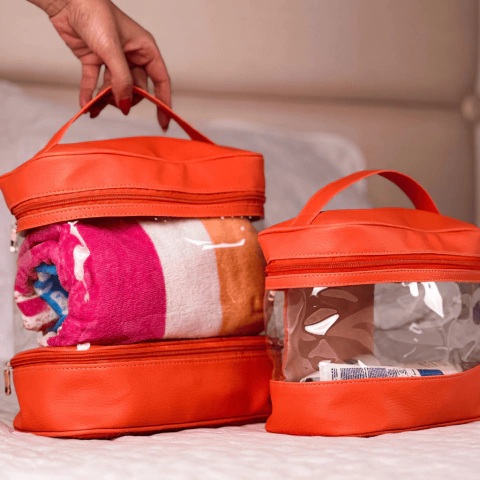 Kit Frasqueira Liz Tangerina 2 peças - comprar online