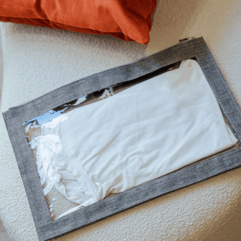 Porta Jaleco Linho Cinza - comprar online