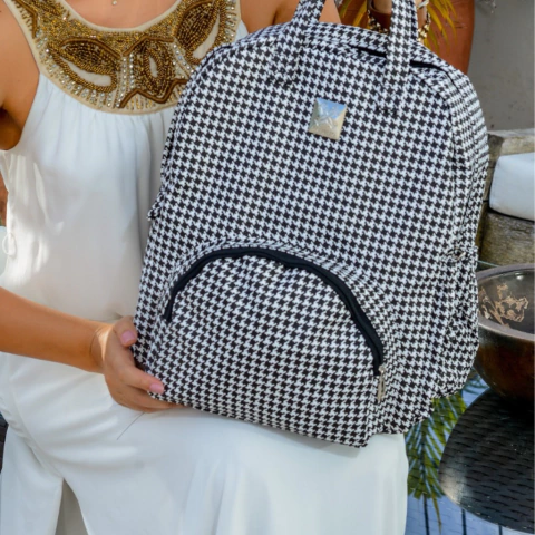 Mochila Pied de Poule Nina - comprar online