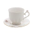 CJ DE 4 XÍCARAS DE CHÁ PORCELANA FLOWER BRANCO 200ML - comprar online