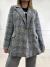 Blazer Feminino Xadrez Corte Alfaiataria Alongado