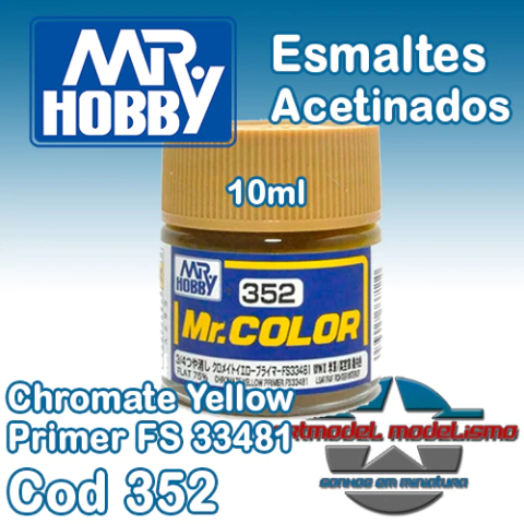 Tinta Esmalte MrColor - 352 - Chromate Yellow Primer - Gunze
