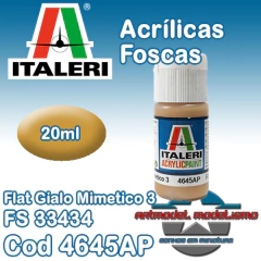 Tinta Acrílica Italeri - 4645AP - Flat Gialo Mimetico 3 - FS33434