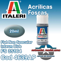 Tinta Acrílica Italeri - 4639AP - Flat Non Specular Interm Blue - FS35164