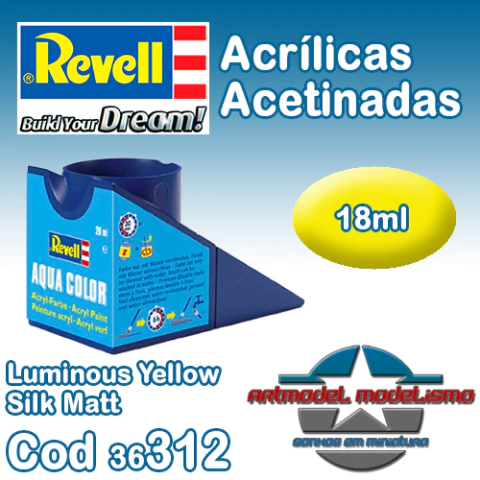 Tinta Acrílica Revell - 36312 - Luminous Yellow Silk Matt