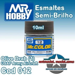 Tinta Esmalte MrColor - C12 - Olive Drab (1) (USAF Army Aircraft) - Gunze