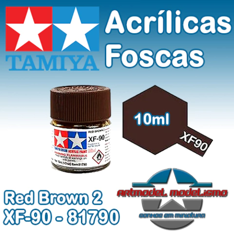 Tinta Acrílica Tamiya - XF-90 - Red Brown 2 - 81790