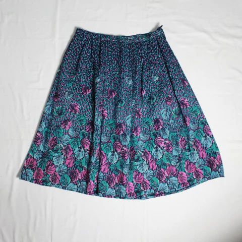 Saia Plissada Floral - M