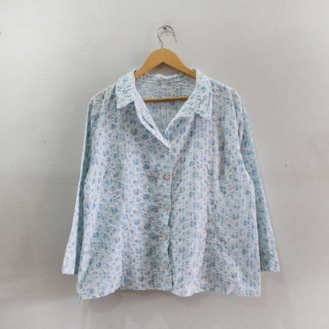 Camisa Floral Azul - G