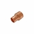 Luva de cobre redutora 3/4 X 1/4