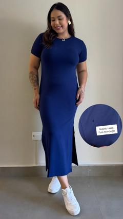 VESTIDO BASIC AZUL [DEFEITO] - comprar online
