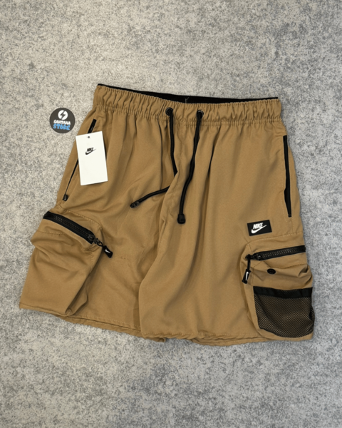 SHORTS TACTEL CARGO BAGGY NK - BEGE