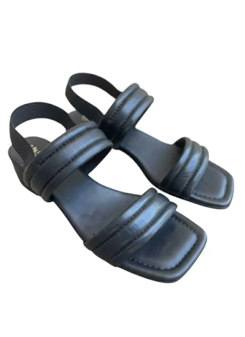 Sandália Cat Tiras Comfy Preta/ Salto Bloco BAIXO - comprar online