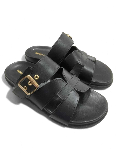 Birken H Couro Preto /Fivelas Ouro - comprar online