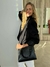 Bolsa Mizima Lorena M Couro Croco Preto/ Ouro - comprar online