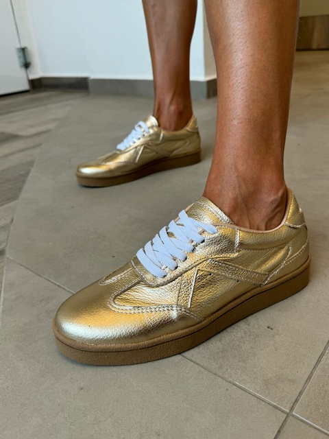 Tênis SCom Ouro Light Couro/ Ouro L - comprar online