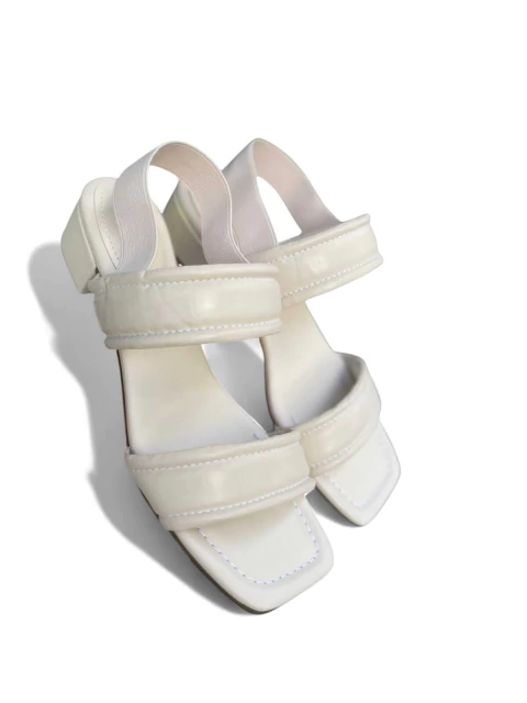 Sandália Cat Tiras Comfy Off White/ Salto Bloco BAIXO - comprar online