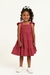 Vestido vermelho infantil com tecido sustentável. Petit Môme