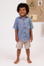 Camisa Bernardo MC Azul Leve - Petit Môme - Moda Infantil
