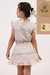 Short-saia Beatriz Listrado Bordado - Petit Môme - Moda Infantil