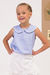 Blusa Azul Claro com Gola Boneca. Petit Môme 