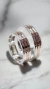 CRUZ - con piedras engarzadas - Cintas Plata 925 y Oro 18k 5mm - - comprar online