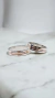CRUZ - con piedras engarzadas - Cintas Plata 925 y Oro 18k 5mm - - Artebello Joyas