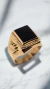 ANILLO CABALLLERO CON CORONAS - ONIX - Oro 18k - 8 GRS - comprar online