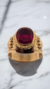 ANILLO CABALLLERO - RUBI OVALADO - Oro 18k - 8 grs - en internet