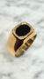 ANILLO CABALLLERO- con ónix y zafiros blancos - Oro 18k - 7.1 GRS - comprar online