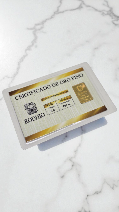 Lingote de oro fino - 5 grs - 24k - - comprar online